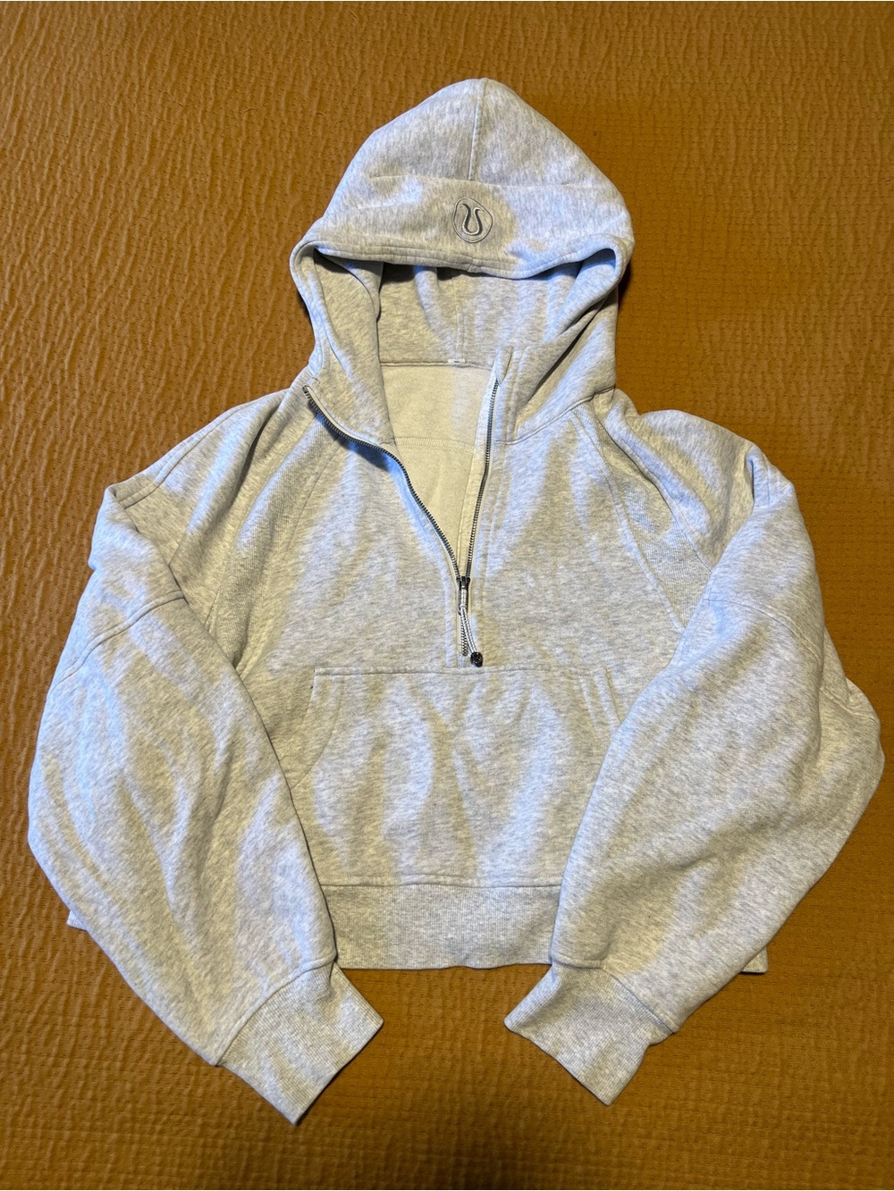 Lululemon women’s Gray Half-Zip Scuba Hoodie - M/L